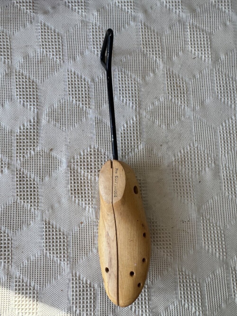Vintage Wooden Shoe Stretcher Form w Metal Handle Functional and Decorative
